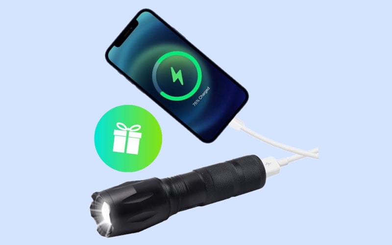 Taschenlampe mit Powerbank